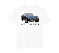 British Classic Super Car AC Cobra T-Shirt, Men's Big and Tall, White, 6X Tall