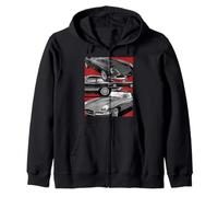 British Classic Super Jaguar Sports Car E Type Zip Hoodie