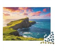 British Coast 1000 Piece Jigsaw Puzzles Recycled Coastal Cliff Puzzle for Elderly Puzzle Game Props for Family And Friends Birthdays Great Gift 38x26cm/1000pcs