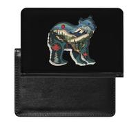 British Columbia Bear Passport Wallet Cute Passport Case with Card Slot Travel Passport Holder Cover