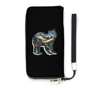 British Columbia Bear Slim Wallet for Women Long Purse Cute Clutch Wristlet Handbag Card Holders