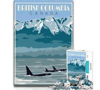 British Columbia Canada 1000 Pieces Jigsaw Puzzle for Adults& Teens,Challenging Game And Family Play for Is Ideal As A Gift for The Whole Family 75x50cm