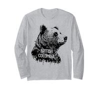 British Columbia Canada Bear Portrait Long Sleeve T-Shirt