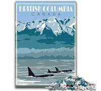 British Columbia Canada Puzzles for Adults And Teenagers, for Age 14+ Fun Games Fun Activities at Home, Birthday Gifts, Travel Gifts 1000pcs(50x75cm)
