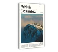 British Columbia Poster Canvas Poster Bedroom Decor Landscape Office Room Decor Gift 12x18inch(30x45cm)