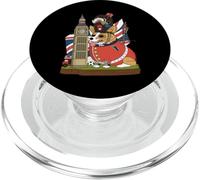 British Corgi Dog In King’s Guard Costume London England PopSockets PopGrip for MagSafe