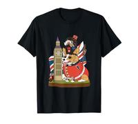 British Corgi Dog in King’s Guard Costume London England T-Shirt