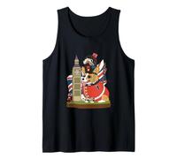 British Corgi Dog in King’s Guard Costume London England Tank Top