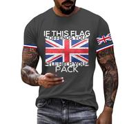 British Coronation Union Jack Men's Hawaiian Shirt Britain UK United Kingdom Embroidery Polo Golf Tennis T-Shirt Button Down Regular Fit Tops King Charles 2025 Pirate Shirt,4XL