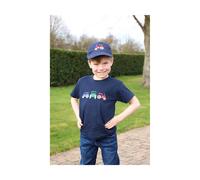 British Country Collection Three Tractors Childrens Navy T-Shirt - Age 9-10