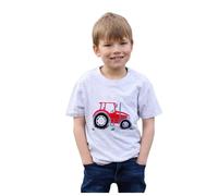 British Country Collection Tractor T-Shirt in Grey | Size: 7-8 Years British Country Collection Grey 7-8 Years