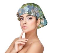 British Country Style Satin Bonnet Silk Bonnet, Hair Bonnet For Sleeping, Soft Double Layer Silk Sleeping Cap Hair Wrap For Women Natural Curly Braided Long Hair