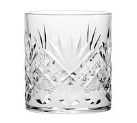 British Crystal Single Old Fashioned Whisky Glass/Tumbler, Clear, Brierley Hill Crystal Cut Glass Westminster (1, 290ml)