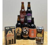 British Dark Beers with a Curry Kit Gift Set - Six Rich, Malty Dark Beers with a Tasty make at home Curry Kit (Bali Rendang)