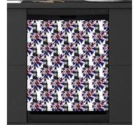 British Dishwasher Magnetic Cover Kitchen Decor London Flag Big Ben Front Dishwasher Refrigerator Magnetic Cover Sticker Appliance Decorative Cover 23 x 26 Inches