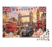 British Elements Adult Jigsaws 1000 Piece Recycled Material Tower Bridge Jigsaw Puzzles Puzzle Game Props Party Game Props Great Gift Idea for Women 70x50cm/1000pcs