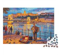 British Elements Jigsaw Puzzle 1000 Pieces Recyclable Material Tower Bridge Puzzles for Adults Fun Present & Activity for Home Great Gift Idea for Men 38x26cm/1000pcs