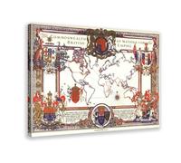 British Empire - The Commonwealth Map 1937 Poster Bedroom Canvas Decor Print Wall Art Office Room Aesthetic Decor Gift Frame 20x30inch(50x75cm)