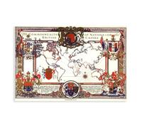 British Empire - The Commonwealth Map 1937 Poster Bedroom Canvas Decor Print Wall Art Office Room Aesthetic Decor Gift Unframe 12x18inch(30x45cm)