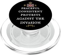 BRITISH ENGLAND PATRIOT SUPPORT PROTECT PROTEST THE INVASION PopSockets PopGrip for MagSafe