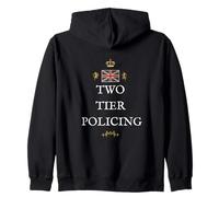 BRITISH ENGLAND PATRIOT SUPPORT PROTECT TWO TIER POLICING UK Zip Hoodie