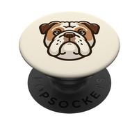 British English Bulldog Dog Simple Cartoon PopSockets Adhesive PopGrip