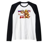 British English Russian Roots UK England Russia Flag Raglan Baseball Tee