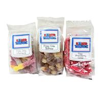 British Fizzy Sweet Gift Box - Strawberry Cables, Cola Bottles & Jelly Meerkats - 3 Pack Sour Candy Selection 500g - Party & Gift Treats