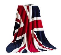 British Flag Bed Sofa Blanket Couch Cover Luxury Super Soft Flannel Warm Plush Fleece Bed Throw Quilt Blanket Bedspread for Bed Couch Sofa Car Travel Bedding Blankets Machine Washable 150 x 200cm
