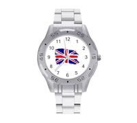 British Flag Business Watches for Men Stainless Steel Strap Watch Casual Wrists Accessories Boyfriend Father Gift