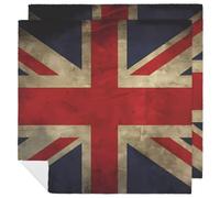 British Flag Cloth Napkins 18 X 18 Inch, 2 PCS Polyester Napkins, Soft & Absorbent Cloth Dinner Napkin for Wedding, Party, Restaurant, Elegant Table Decor