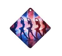 British Flag Dance Car Air Freshener Decorative Hanging Aromatherapy Tablets for Car Trucks Rhombus