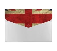 British Flag File Folder Paper Bill Receipt Organizer Portable Document Organizer Expanding Accordion File Organizer Plastic Envelopes with 6 Pockets for Office Home