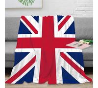 British Flag Flannel National Flag Printed Throw Blanket, Living Room/Bedroom/Sofa Couch Warm Soft Bed Blanket for Children Adults All Season 60x80inch(150x200cm)