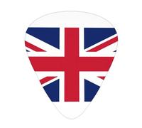 British flag Guitar Picks 12 Pack Assorted Thickness-0.46mm 0.71mm 0.96mm Thin Medium Heavy Picks for Acoustic Electric Guitar Ukulele