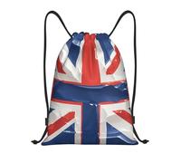 British Flag Gym Bag Sport Sack Waterproof Portable String Bags For Storage Party Hiking 36X42Cm