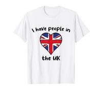 British Flag Heart I Have People in The UK T-Shirt