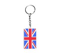 British Flag Keyring Soft Silicone Key Fob Union Jack Great Britain UK Country Keychain Keepsake Souvenir Gift Car Keys House Keys Ring Charm Jewelry Gift