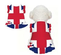 British flag L Pet Apparel for Small Dogs-Cute Summer Outfit for Puppy, Soft Breathable Pet Clothes for Cat