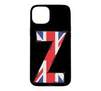 British Flag Letter Z Retro Typography Case for iPhone 15 Plus