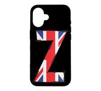 British Flag Letter Z Retro Typography Case for iPhone 16
