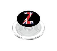 British Flag Letter Z Retro Typography PopSockets PopGrip for MagSafe