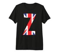 British Flag Letter Z Retro Typography Premium T-Shirt