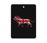 British Flag Lion Car Air Freshener Automotive Aromatherapy Tablets Hanging Scented Cards Rearview Mirror Square