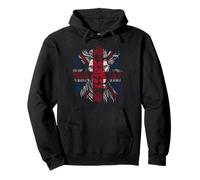 British Flag Lion Face Union Jack Coronation United Kingdom Pullover Hoodie