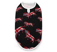British Flag Lion Fashion Dog Shirt Clothes Breathable Sleeveless Pet Tank Top for Small Medium Large Pets