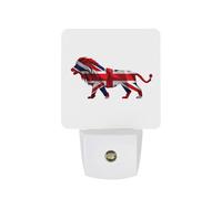 British Flag Lion Funny Night Light Plug in Wall LED Nightlight with Auto Sensor for Hallway Bedroom Stairs Garage
