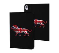 British Flag Lion Funny Tablet Cases Multi-Viewing Angels Trifold Stand Case Compatible with iPad Series