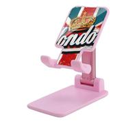 British Flag London Foldable Mobile Phone Holder Stand for Desk Pink-style