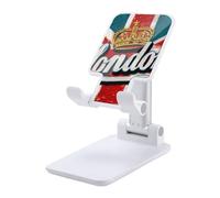 British Flag London Foldable Mobile Phone Holder Stand for Desk White-style